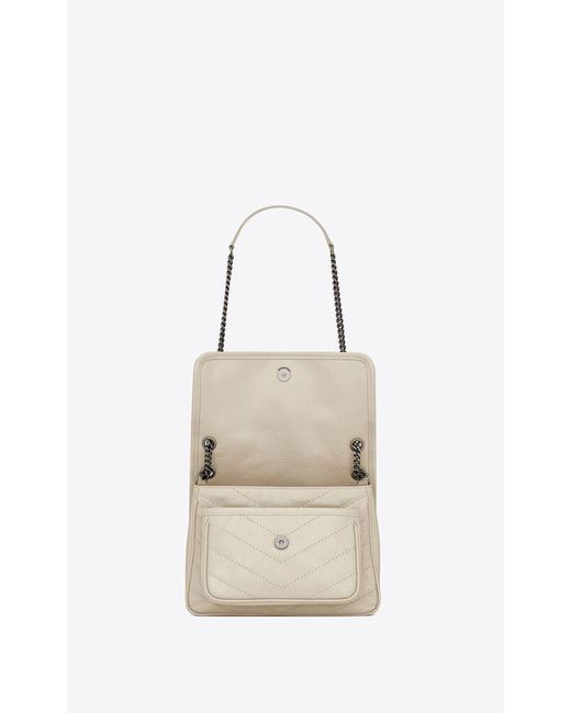Saint Laurent White Niki Crossbody Bag
