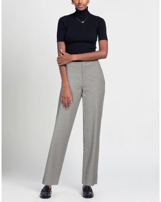 Isabel Marant Gray High-Waist Zip Straight-Leg Pants