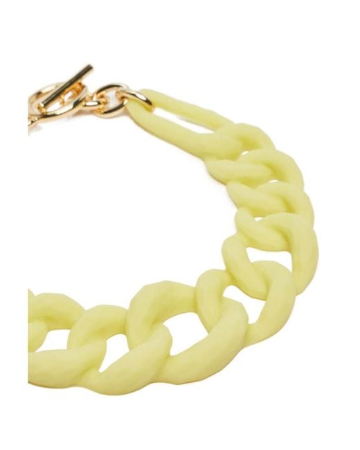Max Mara Metallic Logo Necklace