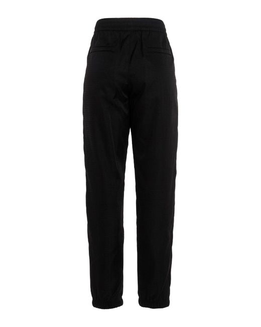 Givenchy Black High-Waisted Tapered Track Pants