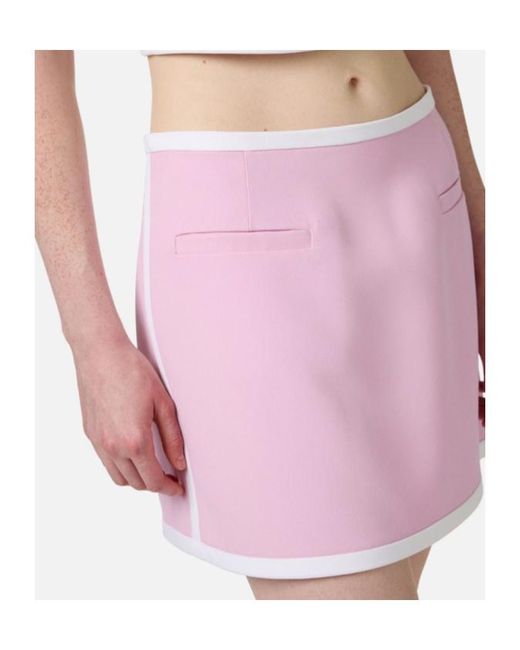 Iceberg Pink Contrasting-Edges Mini Skirt