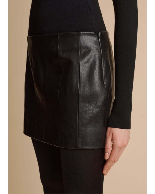 Khaite Black Meelar Panelled Mini Skirt
