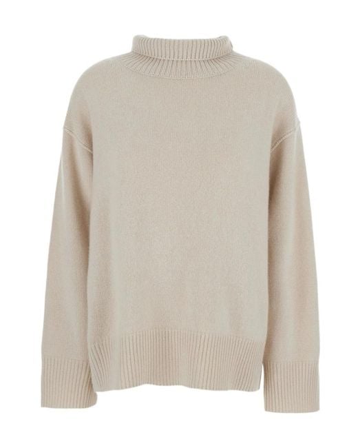 Soft Goat White Ribbed Knitwear