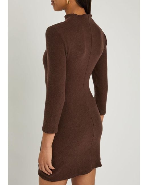 Reformation Brown Camille Lyocell-Blend Mini Dress