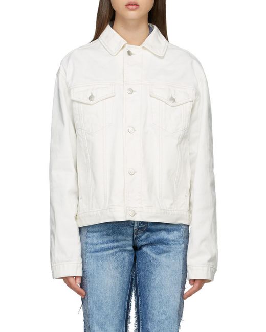 Maison Margiela White Oversized Denim Jacket for men