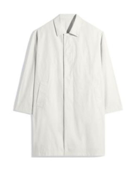 Lemaire White Classic Woven Car Coat for men