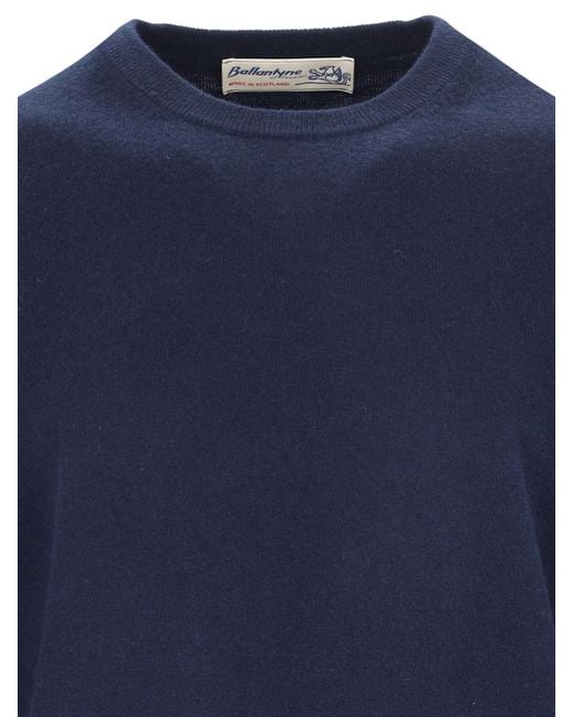 Ballantyne Blue Crew Neck Knitwear for men