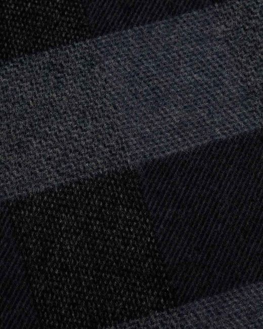 Lanvin Black Striped Fringed Scarf for men