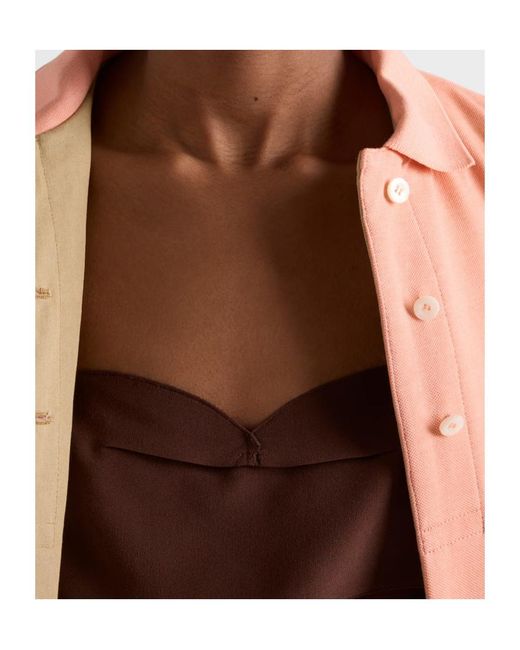 Prada Brown Crepe De Chine Top