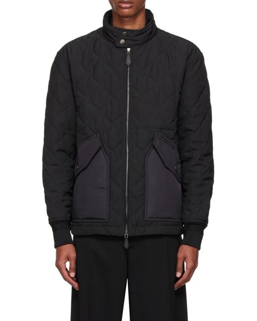 Burberry Black Quilted Zipped Jacket for men