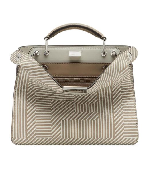 Fendi Metallic Peekaboo Iseeu Mini Tote Bag for men