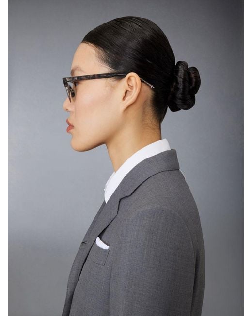Thom Browne White Eyewear Oval Frame Sunglasses for men