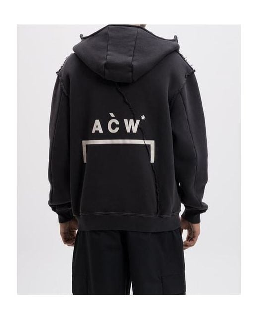 A_COLD_WALL* Black A-Cold-Wall* Aspect Half Front Zipped Hoodie for men