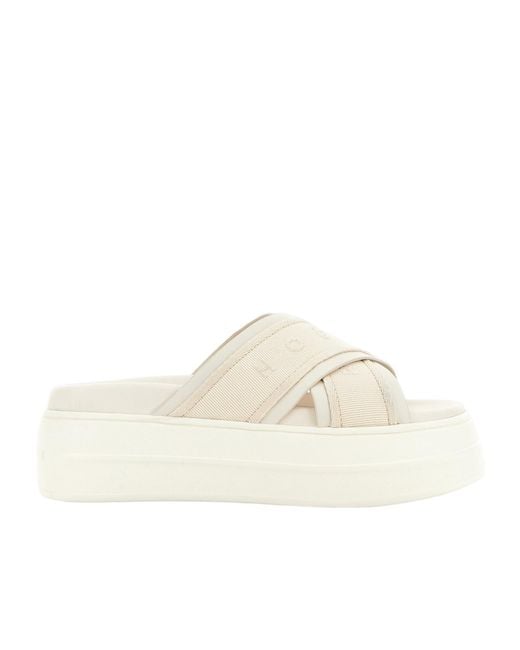 Hogan White Skyscraper Sandals
