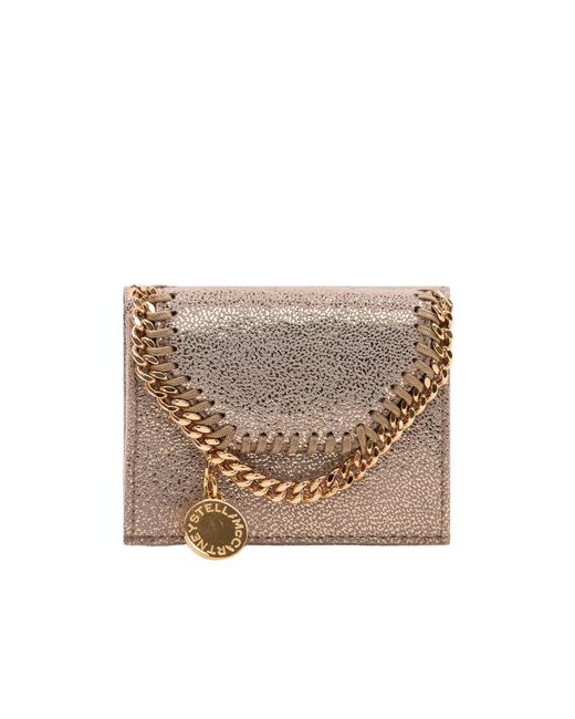 Stella McCartney Natural Logo-Engraved Chain Wallet