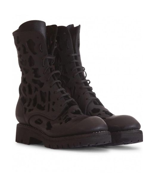 Guidi Black Hollow Short Boots
