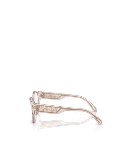 BVLGARI White Bulgari Pantos Frame Glasses