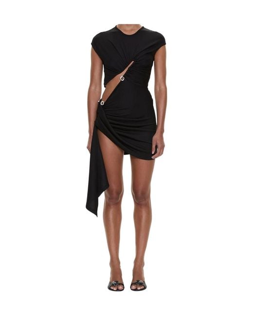 Christopher Esber Black Pleated Draped Dress