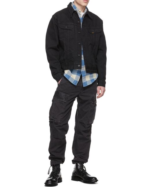 RRL Blue Gingham-Print Shirt for men