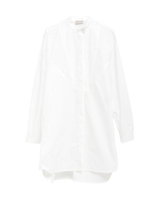 Moncler White San Gallo Poplin Shirt