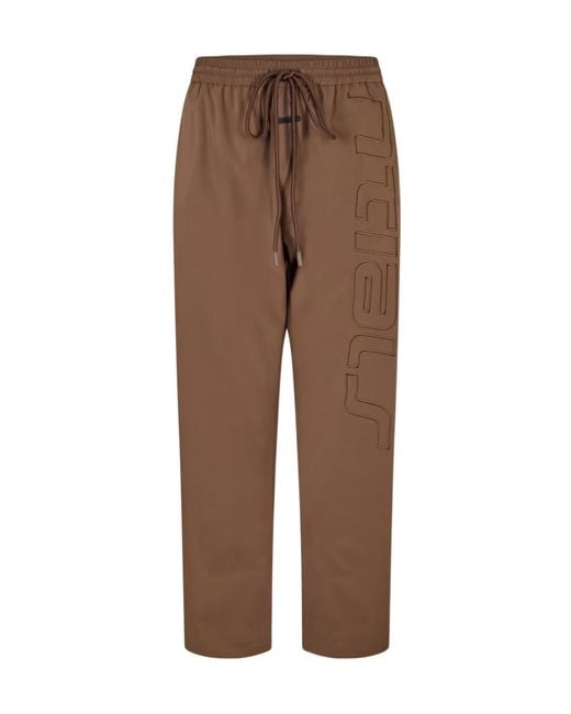 Fear Of God Brown Drawstring Logo Sweatpants