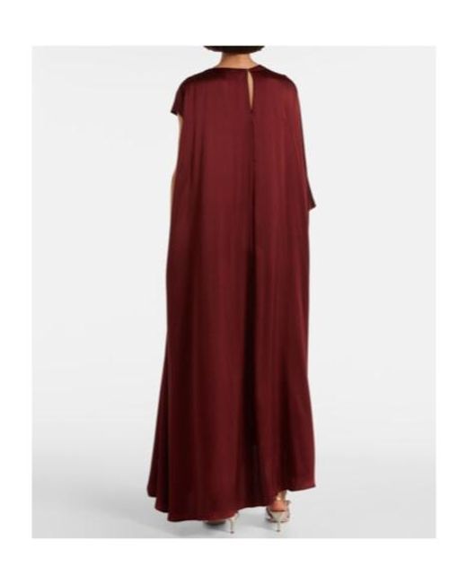 Roksanda Red Hiba Caped Silk Gown