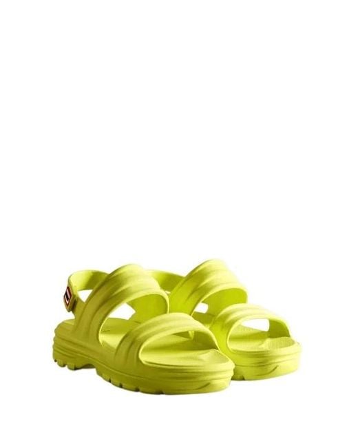 Hunter Yellow Logo Sandals