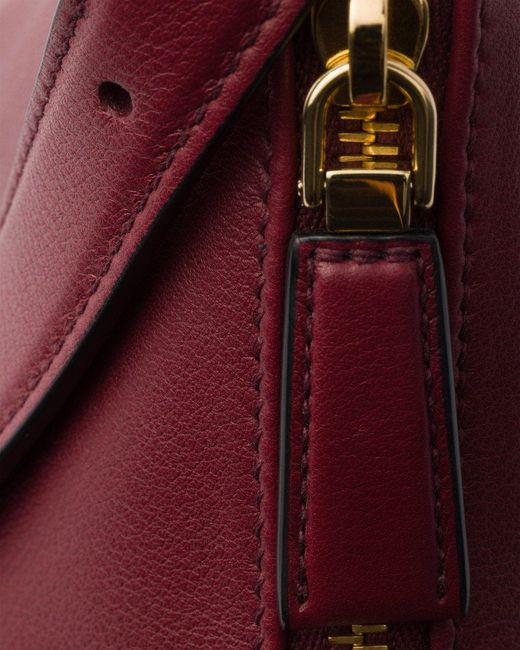 Prada Red Aimée Medium Leather Shoulder Bag