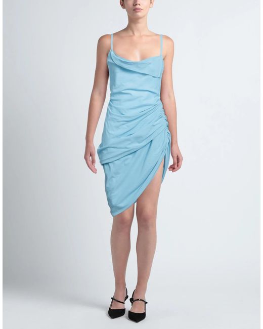 Jacquemus Blue Solid-Color Sleeveless Dress