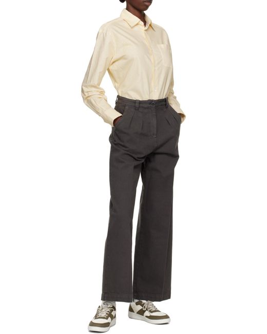 A.P.C. Black Tressie Pleated Detail Casual Pants