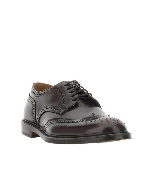 Doucal's Brown Laser-Cut Brogues for men