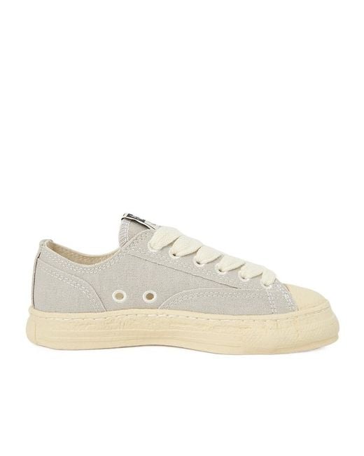 Maison Mihara Yasuhiro Natural Lace-Up Low-Top Sneakers for men