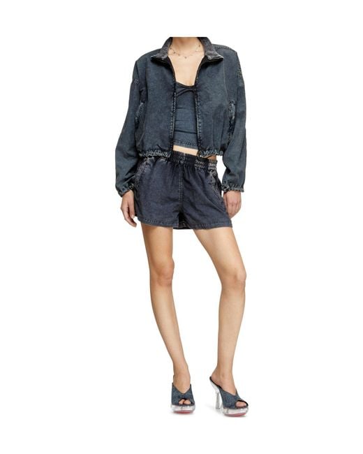 DIESEL Blue S-Ound Elasticated-Waistband Denim Shorts