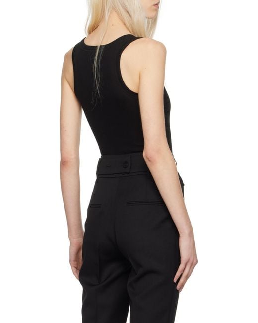 Jacquemus Black Ribbed Sleeveless Bodysuit