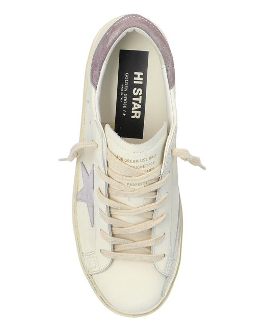 Golden Goose Deluxe Brand White Hi Star Lace-Up Sneakers