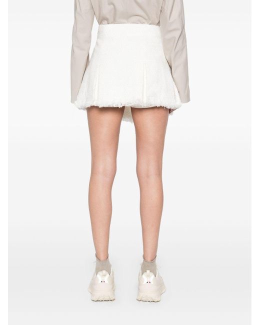 Sacai White Tweed Skort