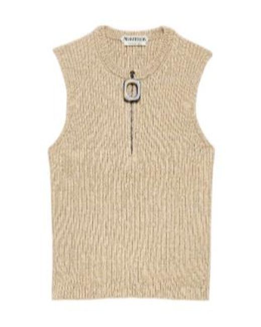 J.W. Anderson Natural Jw Anderson Zipped Tank Top