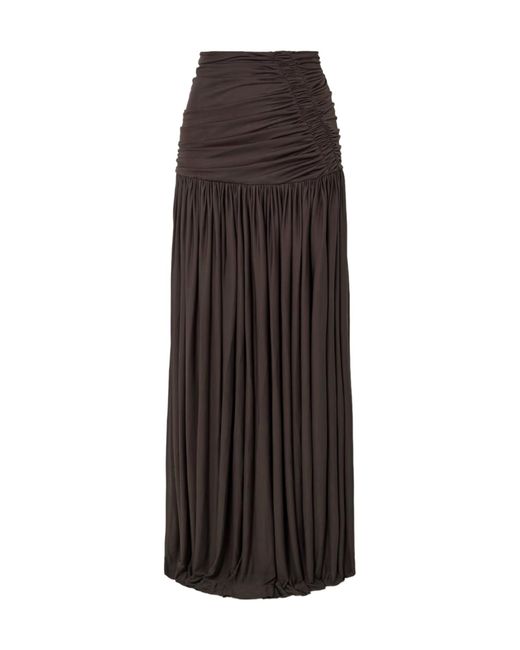 Christopher Esber Brown Orion Ruched Skirt