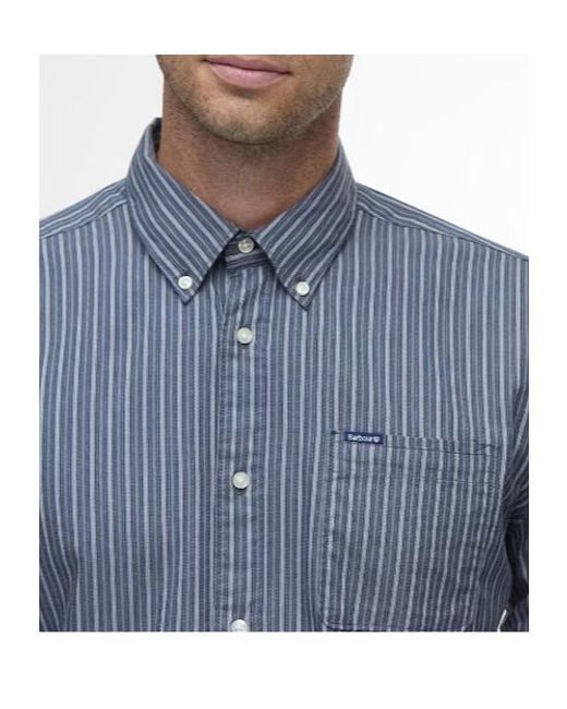 Barbour Blue Long Sleeve Shirt for men