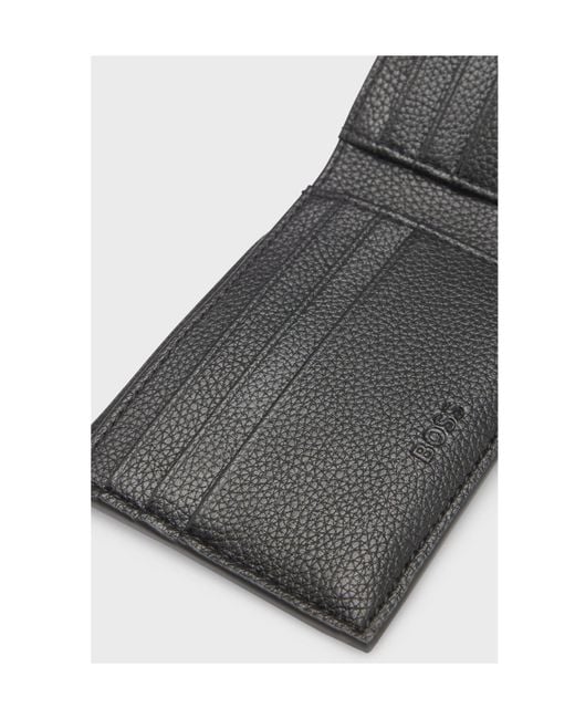 Boss Black Boss Logo Debossed Bi-Fold Wallet for men