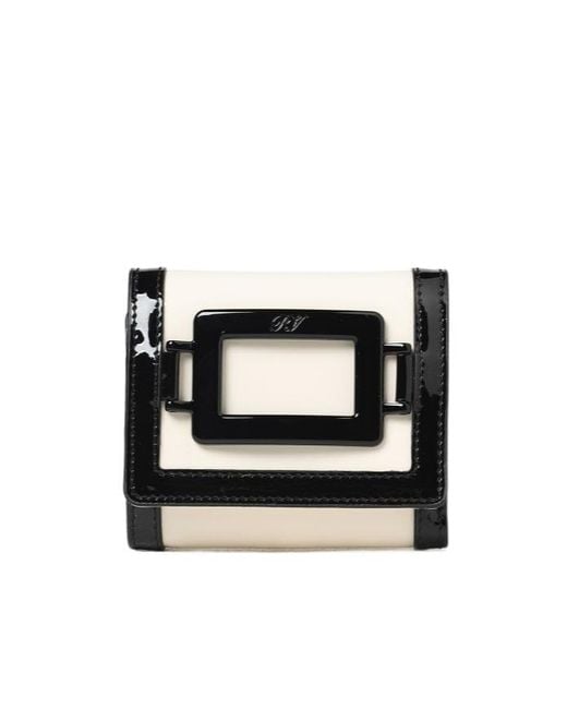 Roger Vivier Black Logo Details Wallet