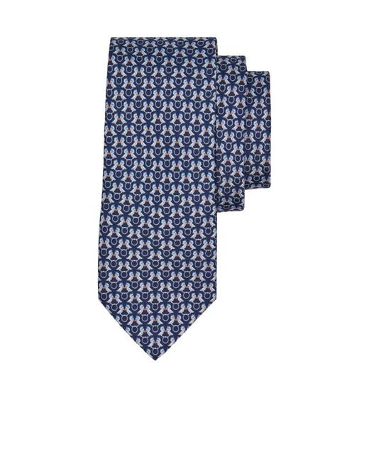 Ferragamo Blue Logo Tie for men