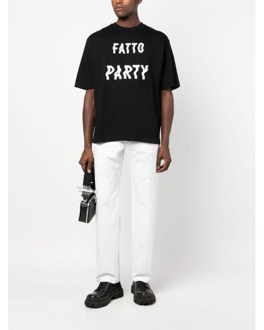 DSquared² White Logo Printed Casual Pants for men