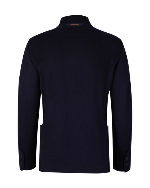 Sease Blue Single Breasted Jacket for men