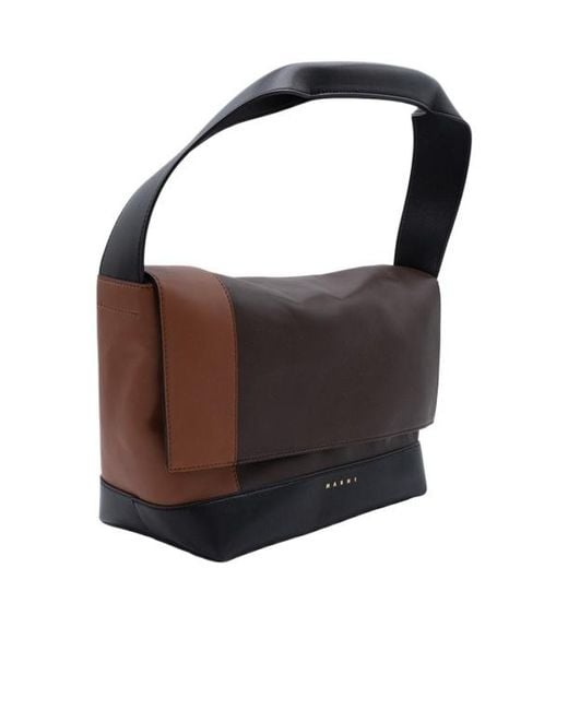 Marni Black Color-Block Shoulder Bag