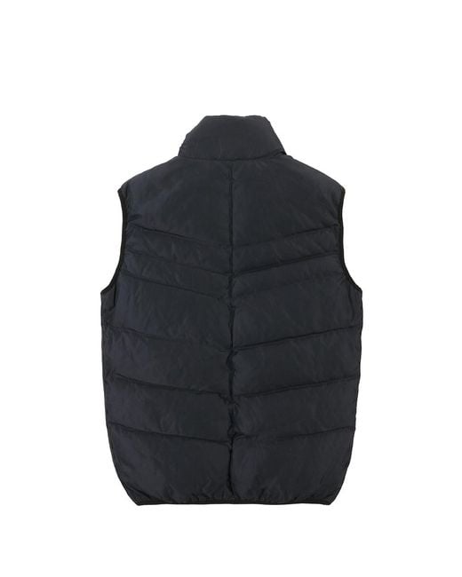 EA7 Black Quilted Sleeveless Down Jacket for men