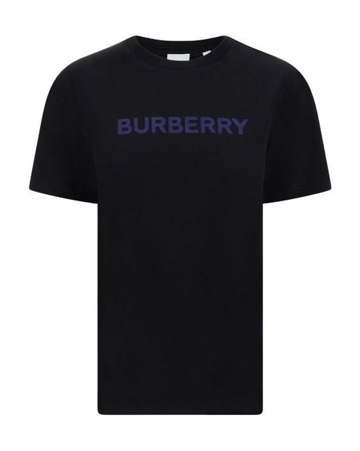 Burberry Black Logo-Print Cotton T-Shirt