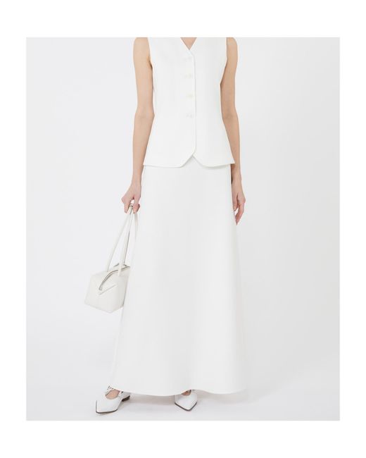 Max Mara White Vernice A-Line Skirt