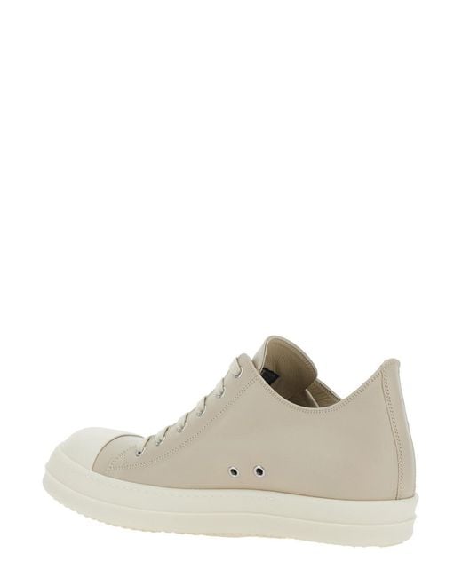 Rick Owens White Temple Low Sneakers for men