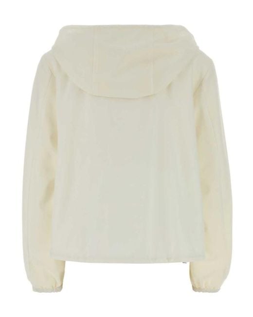 Herno White Long-Sleeve Casual Jacket
